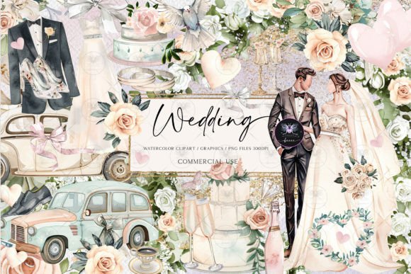 Bright Ideas: Using Wedding Watercolor Clipart for Every Project
