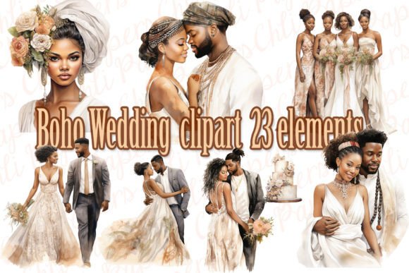 Effortless Romance: Styling Projects with Wedding Couples Clipart