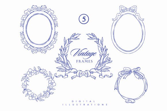 Elegant Baroque Frames for Wedding Invitations