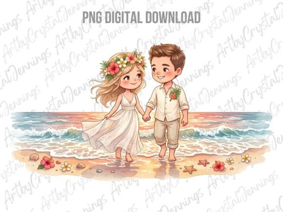 Enchanting Chibi Art: Perfect for Wedding Projects