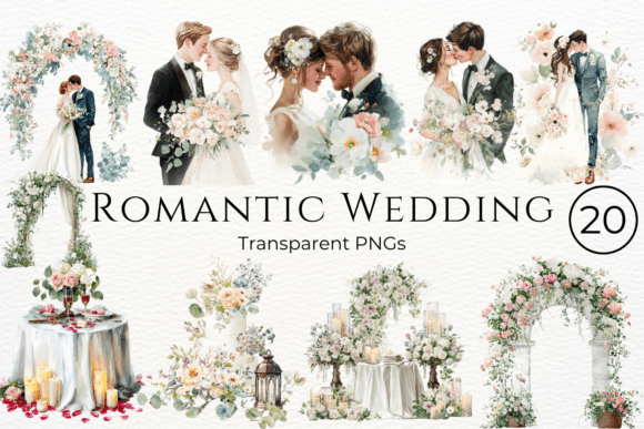 Romantic Wedding Watercolor Clipart: Endless Creative Possibilities