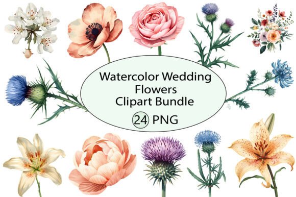 Timeless Floral Artistry: A Watercolor Wedding Flowers Collection