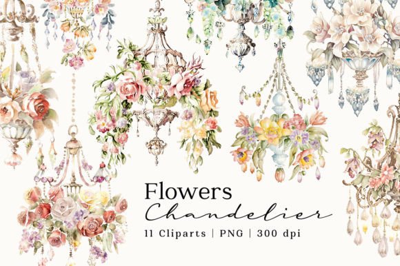 Wedding Flowers Chandelier Watercolor: A Guide to Elegant Design Assets