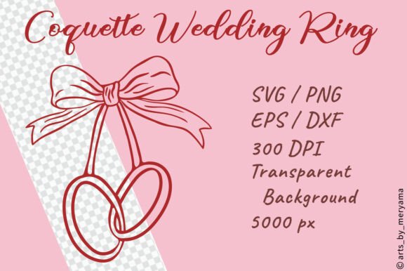Whimsical Romance: The Coquette Wedding Ring Design