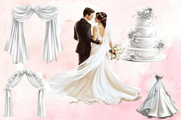 White Wedding Clipart: Elegant Designs for Your Special Day